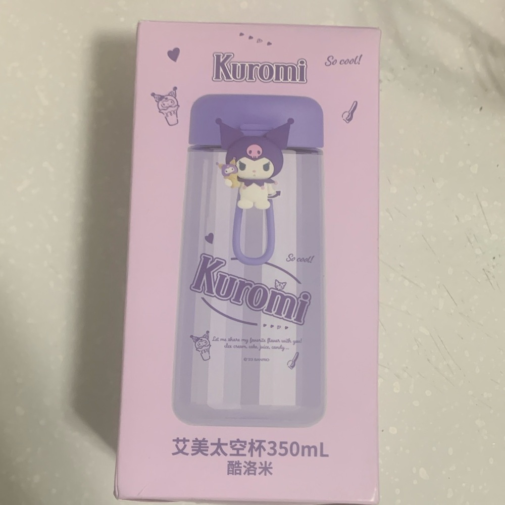 Kuromi Lavender 350mL Water Bottle – Cute Sanrio Character Design